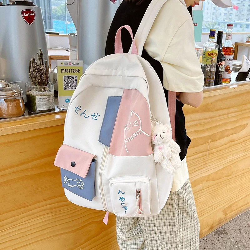 

Для девочек-подростков яркого цвета в стиле пэчворк рюкзак для женщин водонепроницаемый нейлоновый рюкзак милые Лидер продаж среди одежды ...