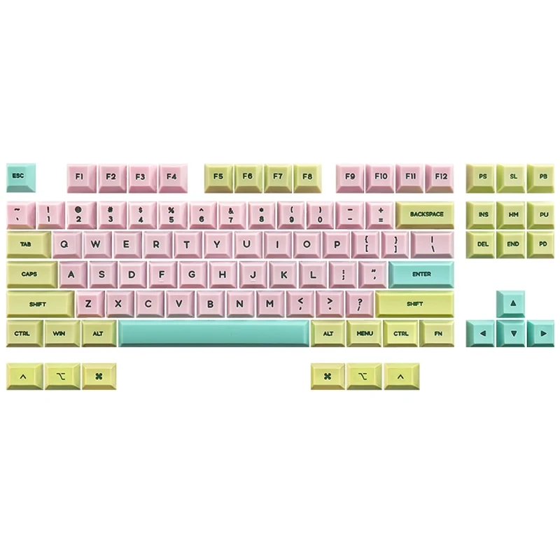 

140 клавиш/набор, силиконовые колпачки для механической клавиатуры Mx Switch SK61 GK61 GK64 GK68 84 96 108 87HC
