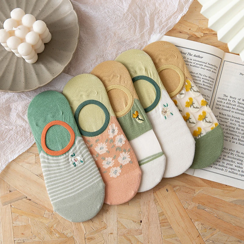 

Women Men Invisible Sock Slippers Fashion Solid Color Casual Non Slip Silicone Short Ankle Socks Streetwear Gift