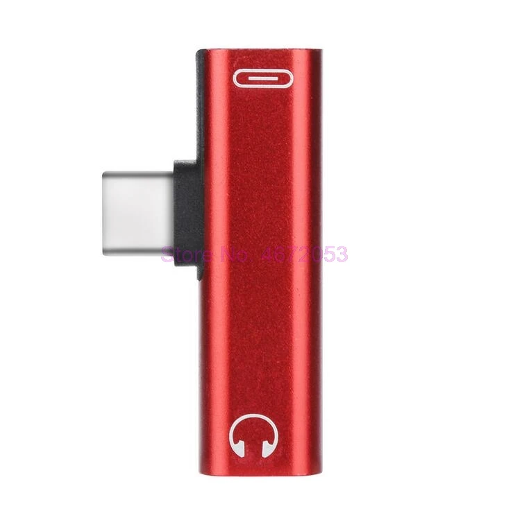 200 шт./лот аудиоадаптер Type C 2 в 1 Type-C на 3 5 мм разъем для наушников кабель USB-C