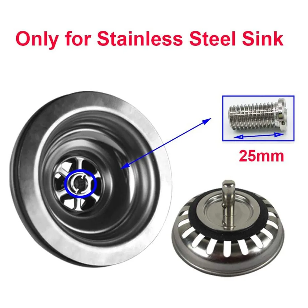 

Kitchen Water Sink Filter Sink Basket Strainer Kitchen Tool Stainless Steel Bathroom Floor Drain Cover Shower Hair Catche Stoppe