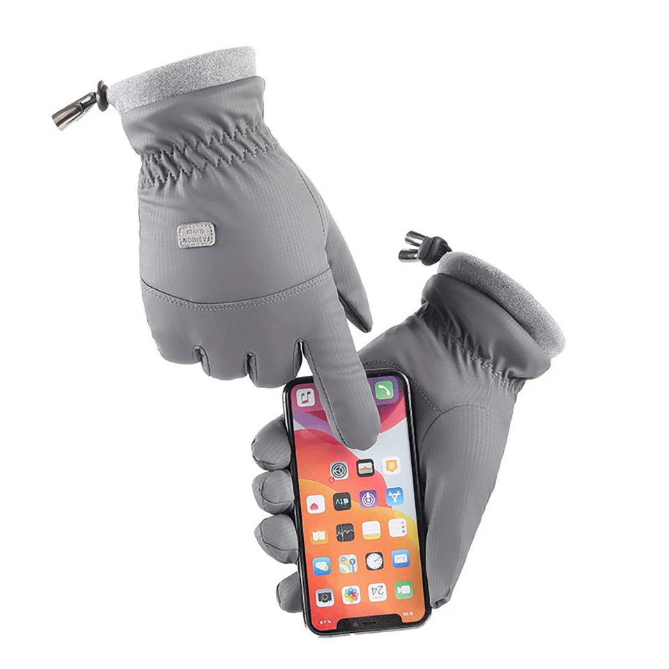 

Unisex Touch Screen Winter Thermal Warm Plus Velvet Bicycle Bike Outdoor Sports Hiking Cycling Motorcycle Full Finger Gloves