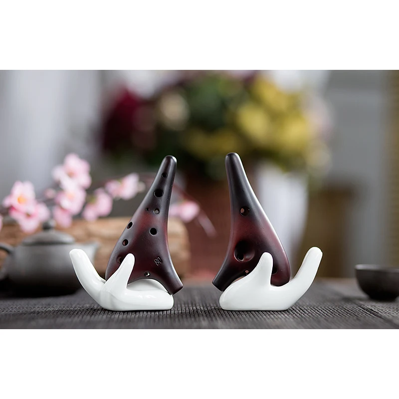 12 отверстий сопрано C окарина коричневый горящий классический музыкальный