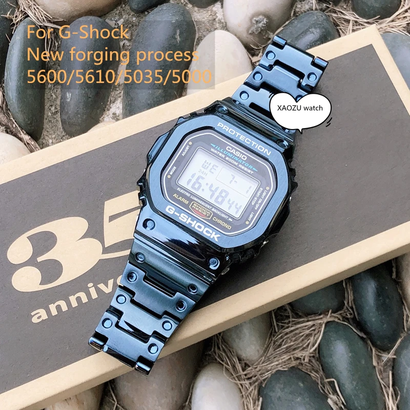 Ремешок для часов XAOZU из нержавеющей стали DW5600 5610 GW5000 GW5035 ремешок браслет 2020 новый