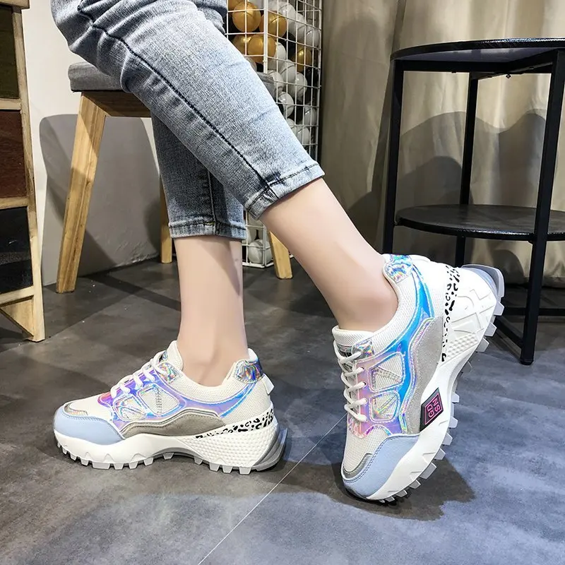 

Luxury Sneakers Women 2020 Fashion Brand Breathable Thick Sole Chunky Sneakers Female Platform Shoes Woman Zapatillas Mujer 2020