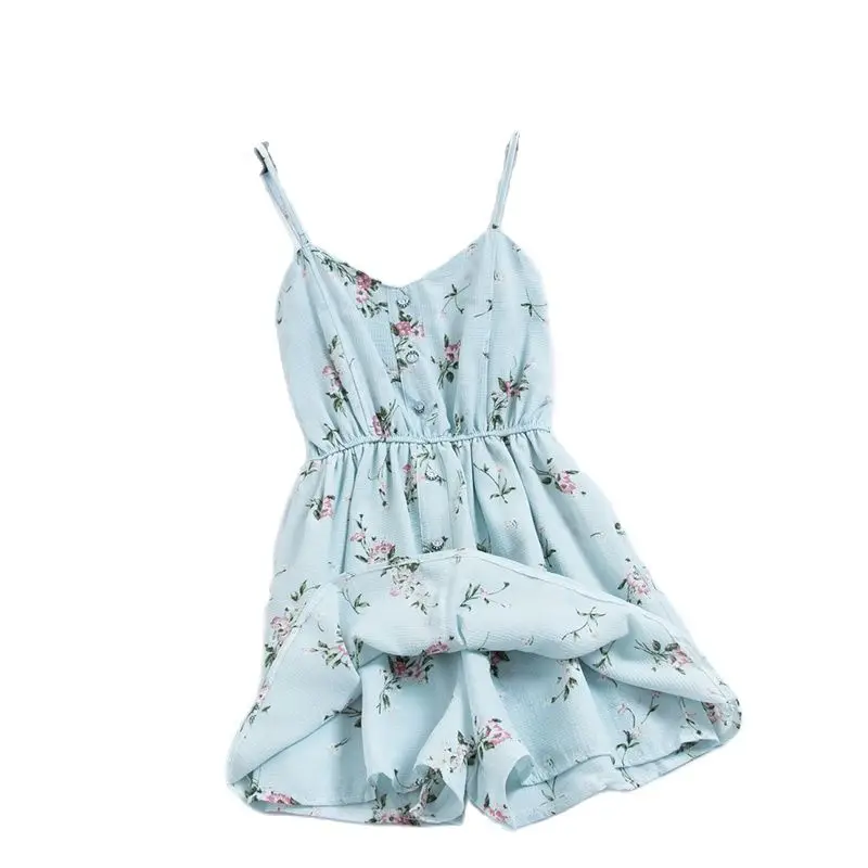 HELIAR женские комбинезоны с цветочным принтом высокой талией и пуговицами