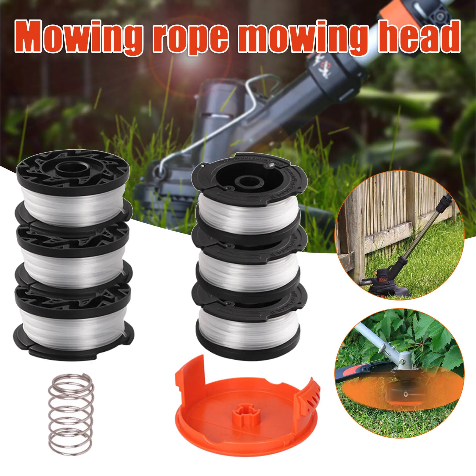 

Trimmer Spool Kit Durable Replacement Garden Weeding Accessories Suitable for Lawn Mower Easy to Install S7