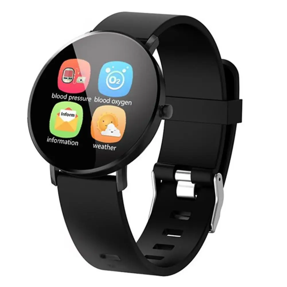 

1.3" Color Screen Smart Watch Heart Rate Monitor Activity Fitness Tracker Messages Push Call Reminder Stainless Steel Smartwatch