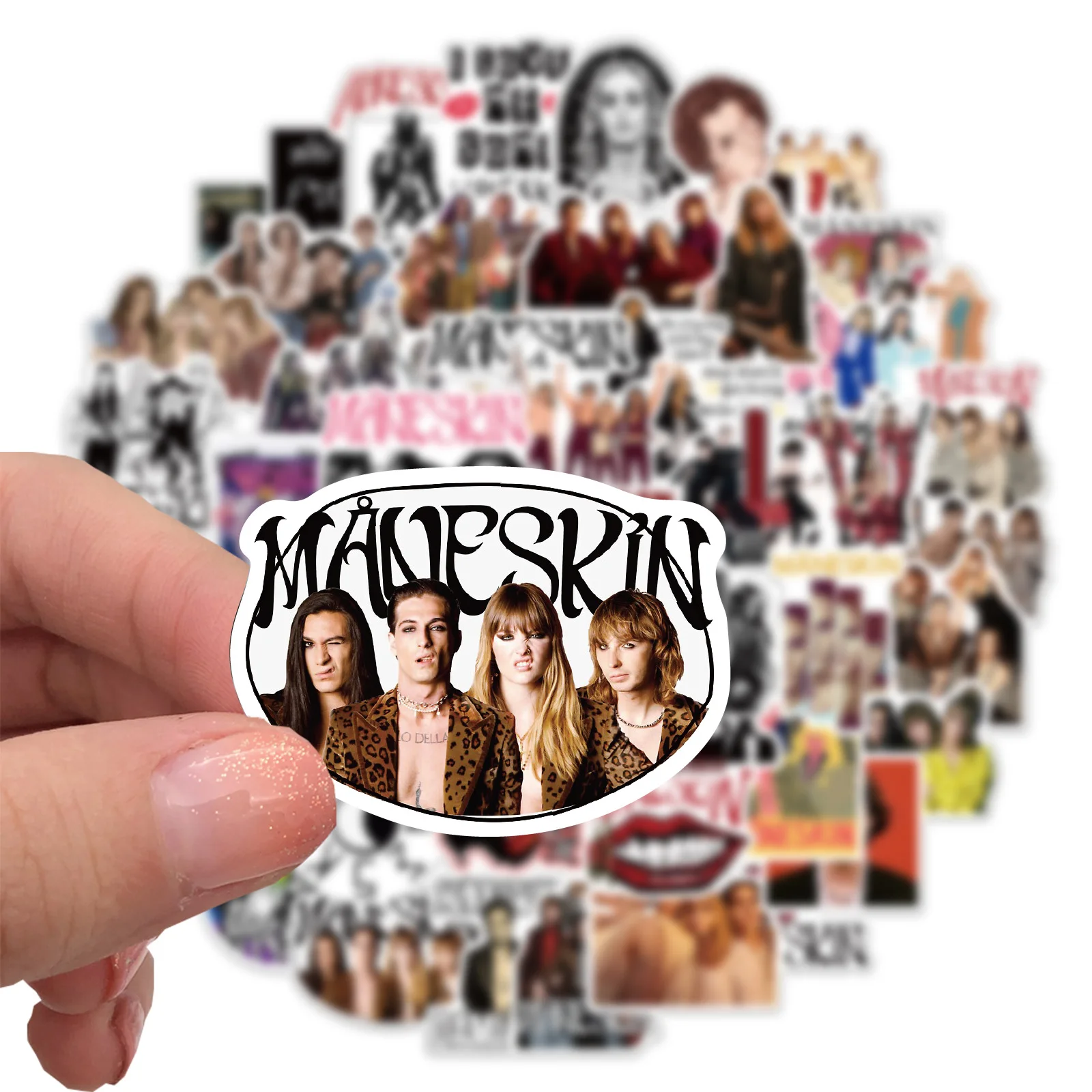 10/50PCS Cool Maneskin Stickers for Water Bottle Guitar Phone Laptop Waterproof Decals Graffiti Decoration Sticker Packs - купить по