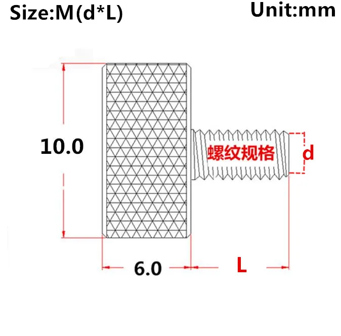 винты с накатанной головкой m3