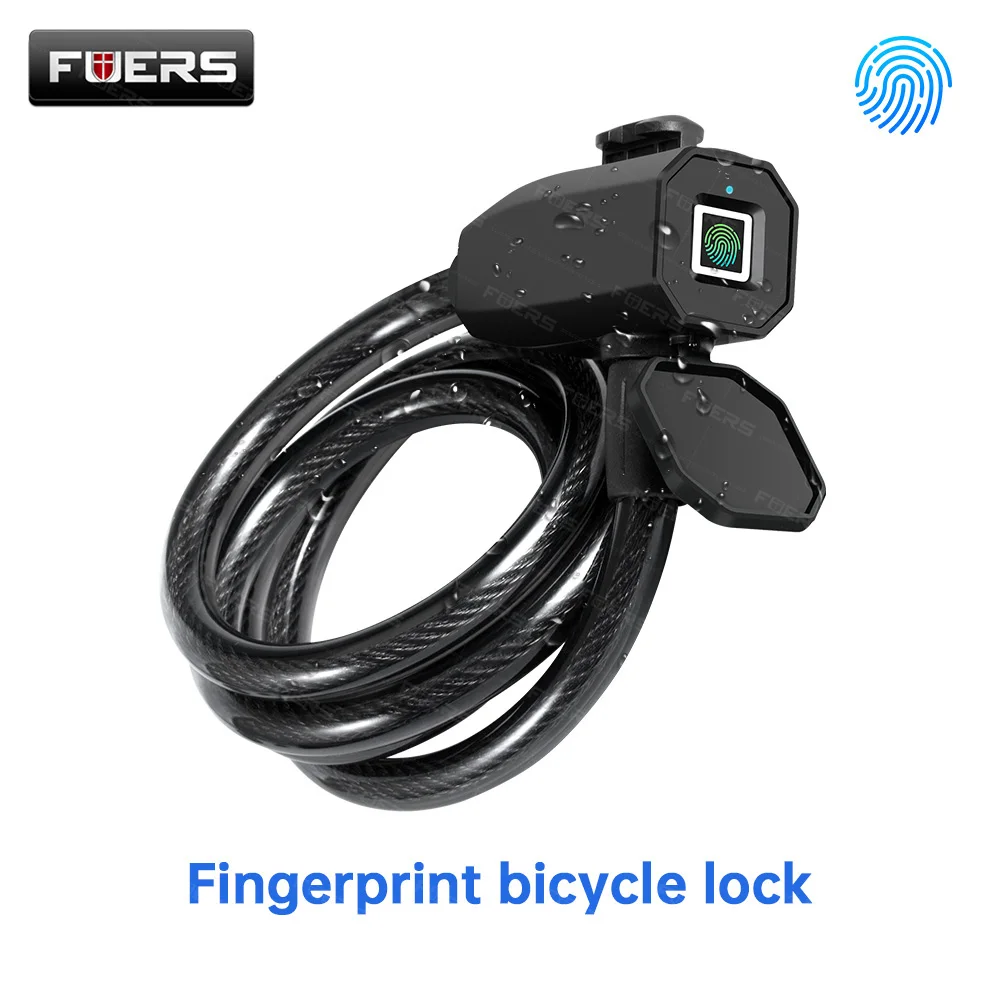 

1/2/4/10Pcs Smart Fingerprint unlock Bicycle Stainless Bicycle Lock Steel Anti Theft USB Waterproof Padlock MTB Bike Accessories