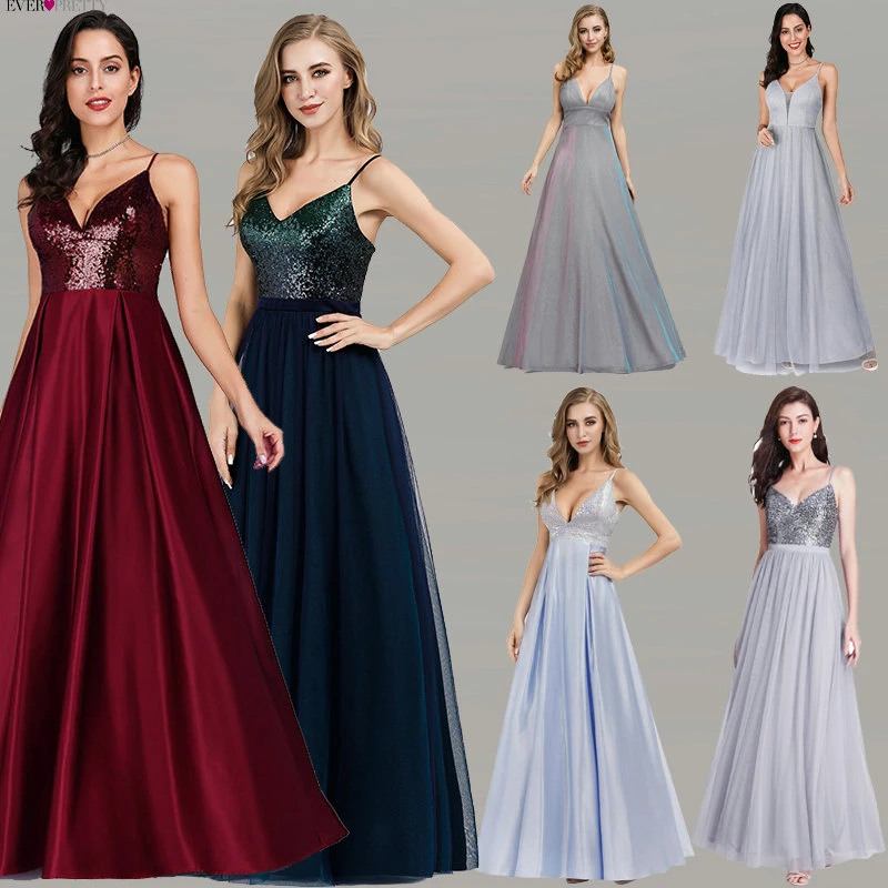 Длинные атласные платья Ever Pretty красное вечернее платье с V образным вырезом