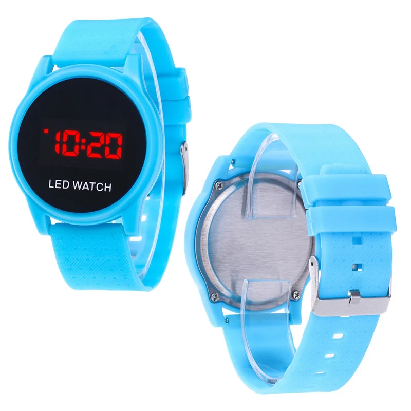 

1PC Fashion Sports And Leisure Students Electronic Watch adjustable women Ultra-thin LED Touch Dial watches