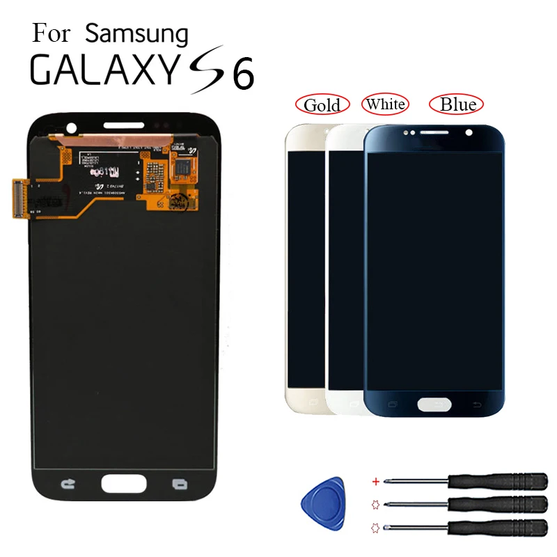 5 1 ''Супер Замена ЖК-дисплей S6 для SAMSUNG GALAXY G920 SM-G920F G920F G920FD кодирующий