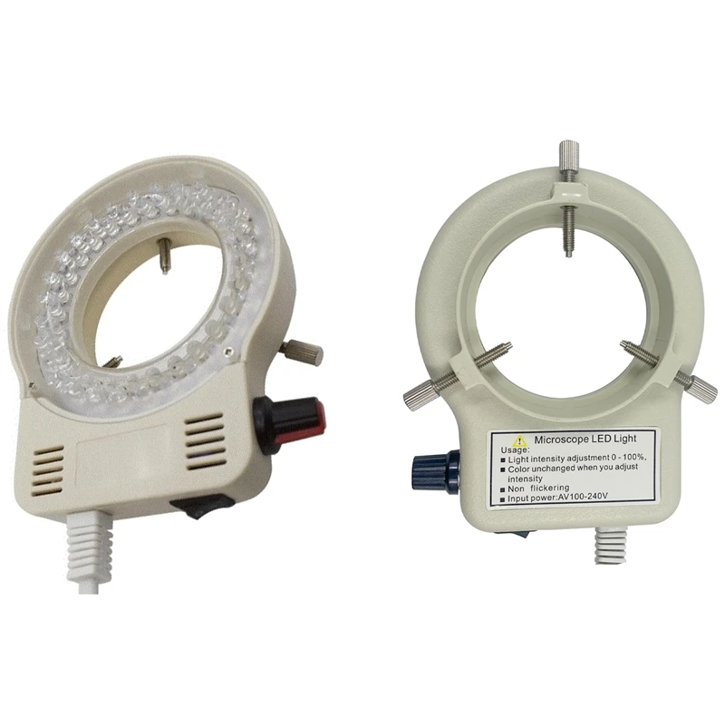 

White Adjustable 56 LED Ring Light Illuminator, Suitable For Stereo Microscopes And Cameras