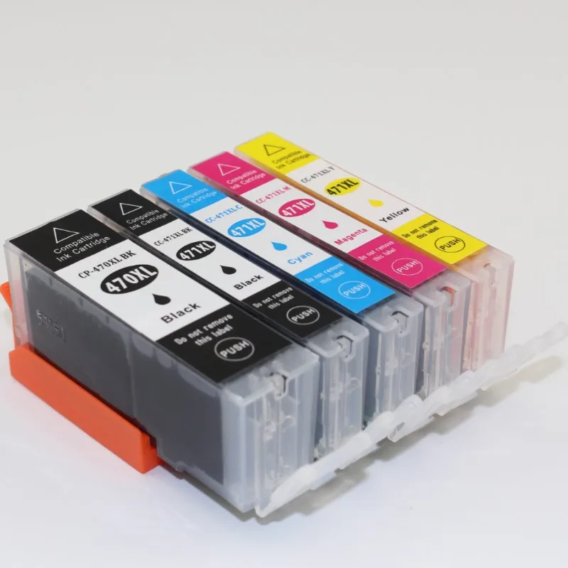 1set 5C XIMO 5C 470 471 PGI-470 PGBK CLI-471 совместимый чернильный картридж полные чернила для canon PIXMA MG6840 MG9040 TS5040 TS6040 принтер - Цвет: 1set 5C