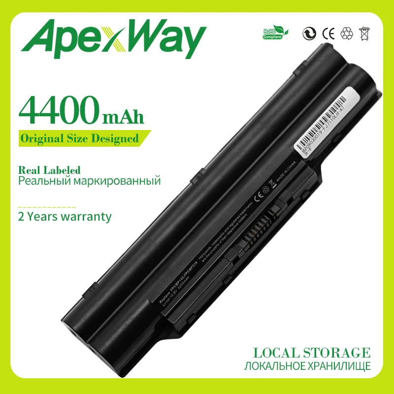 Аккумулятор Apexway для ноутбука FUJITSU LifeBook E8310 S2210 S6310 S6311 S7110 S7111 4400 мАч 10 8 В|laptop