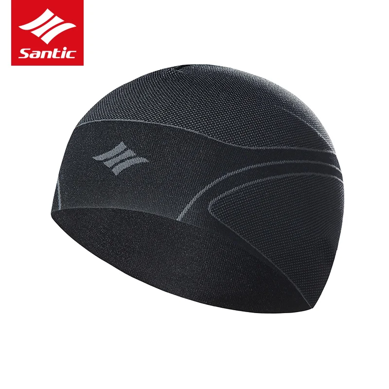 Santic Winter Fleece Cycling Caps Outdoor Sports MTB Bike Hats Motorcycle Snow Skull Helmet Liner For Man & Woman Windproof | Спорт и
