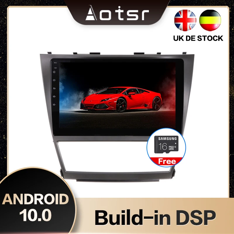 AOTSR 10 дюймов Новый Android 0 GPS навигация автомобильный стерео плеер для Toyota Camry 2006 2011