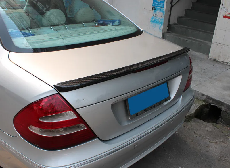 Mercedes W211 карбоновое волокно заднее крыло спойлер багажник загрузки спойлер для benz E класс 2003-2009 W211 E320