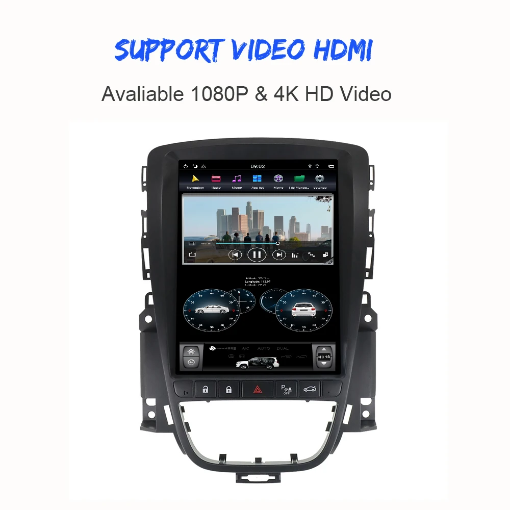 ONKAR 1 din Android Vertical Screen For Opel Astra J 2010-2013 Buick Excelle 9.0 Built In CarPlay Voice Control | Автомобили и