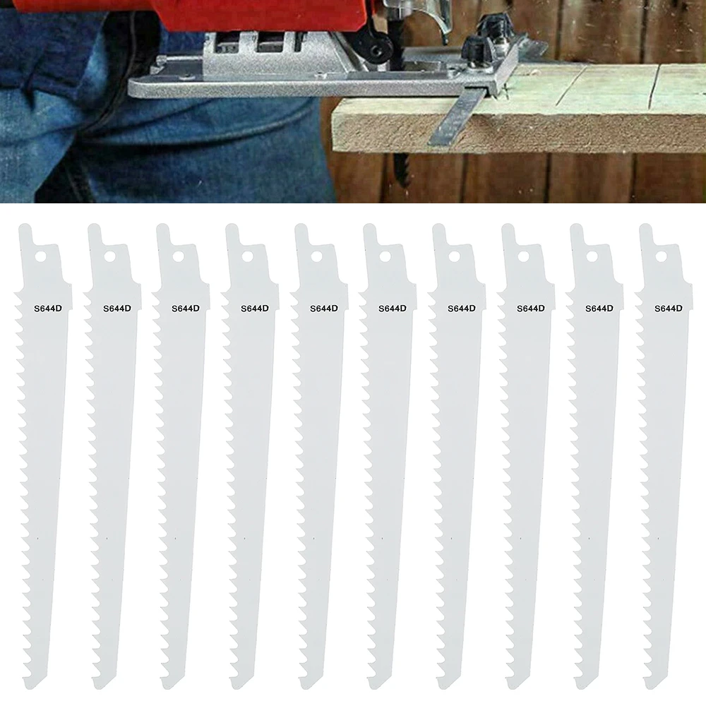 

10pcs Saw Blade Set Reciprocating Blades Assorted Jig Metal Steel Jigsaw Blade Fitting for Metal Plastic Wood Cutting Tools