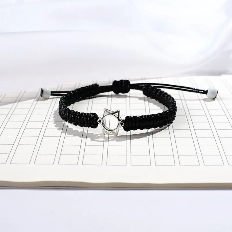 Плетеный вручную браслет с шестью звездами Женская мода темпераментная новая