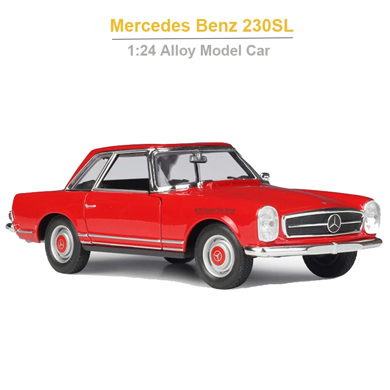

Модель спортивного автомобиля из сплава для Benz 230SL, модель игрушечного автомобиля из литого металла, модель игрушечного автомобиля из метал...