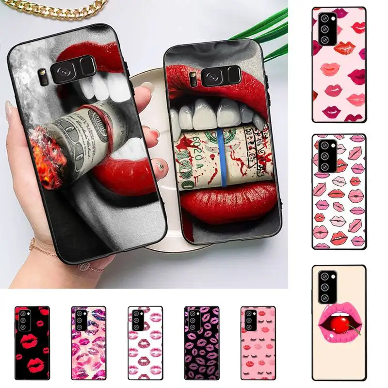 

Sexy lips Phone Case For Samsung Galaxy Note 10Pro Note 20ultra cover for note20 note 10lite M30S Back Coque