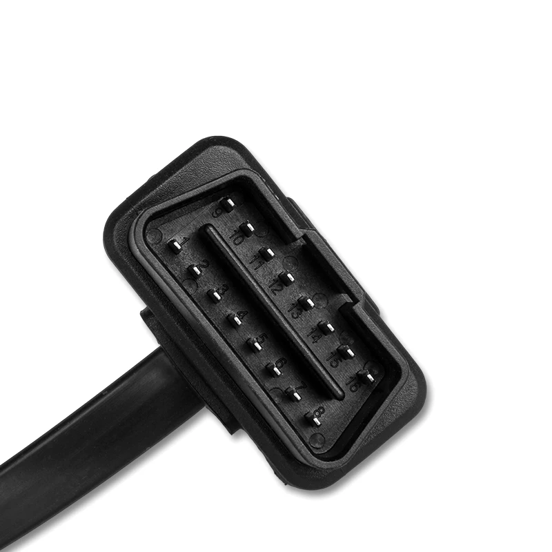 Кабель OBD 2 16 Pin-DB9 последовательный удлинитель RS232 прямоугольный с переключателем
