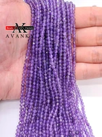 small beads natural amethysts beads for jewelry making 234mm faceted spacer beads diy bracelets necklace accessories 15