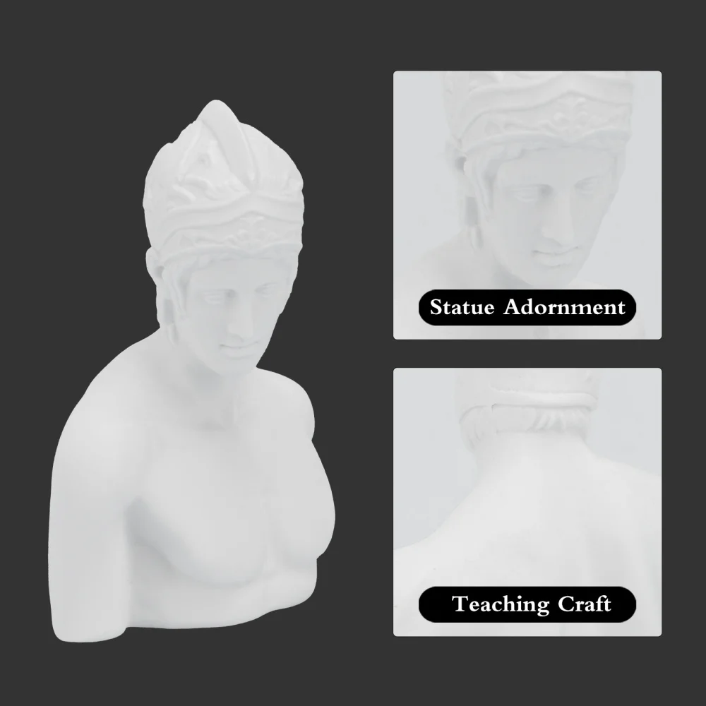 

10Pcs Mini Resin Plaster Figure Creative Portrait Adornment Teaching Aid White