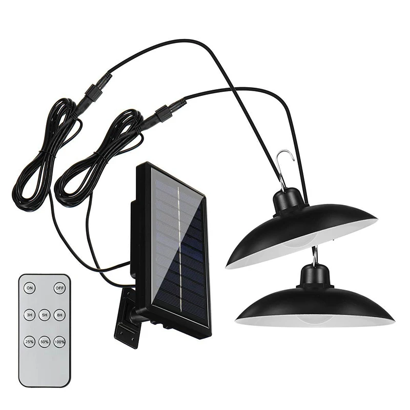 

Split Solar Pendant Light Outdoor Chandelier Hanging 3m IR Remote Waterproof Retro Lampshade Bulb Yard Garden Solar Shed Lights
