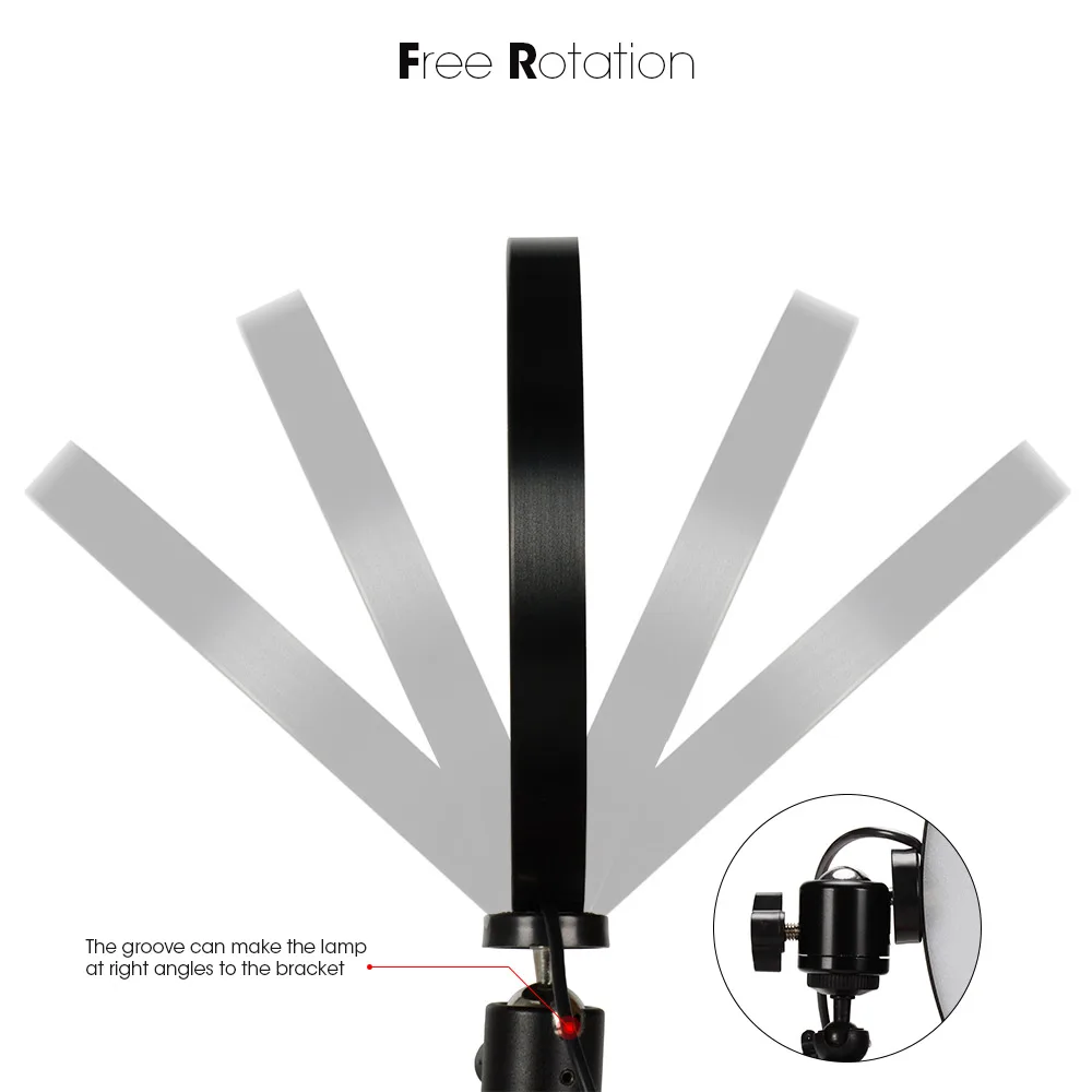 Светодиодный кольцевой светильник Камера фотографии студийный для Youtube телефон