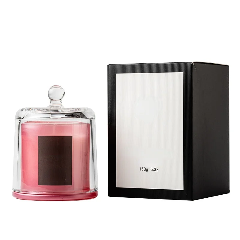Vela dorada para aromaterapia, cubierta de vidrio, aceite esencial, estilo Tropical, sin humo, regalo de mano, decoraci&oacute;n de SPA-4