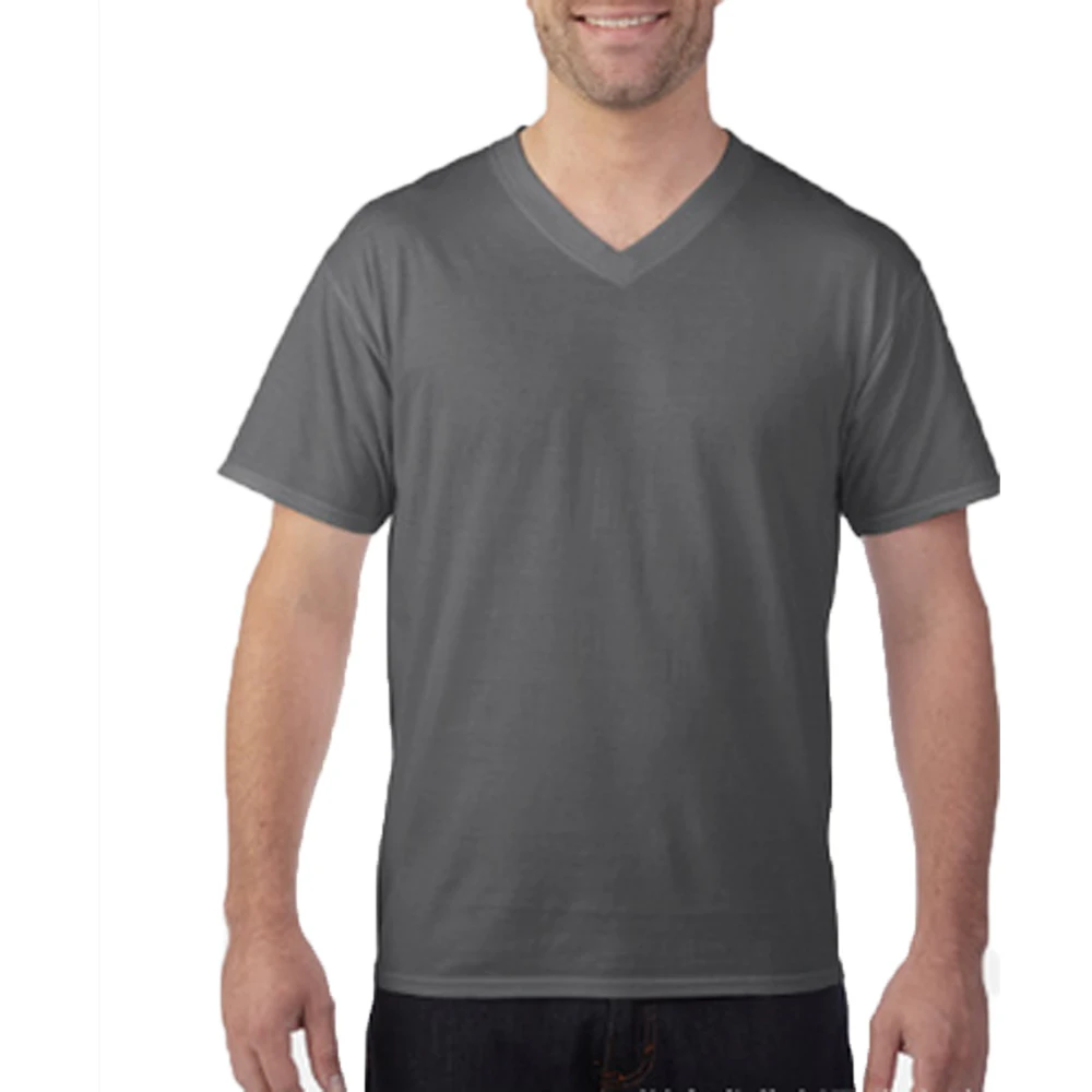 

Men Newest Summer V-Neck T-shirt Short Sleeve Casual Solid Color Tees Simple Home Work Tops Male Clothing Fashion Basic T-shirts