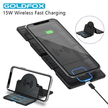 15W Car Wireless Charger Pad for iPhone 12 Pro Max Samsung S10 Plus Huawei Car Fast QI Wireless Charging for Samsung Note 9 S10