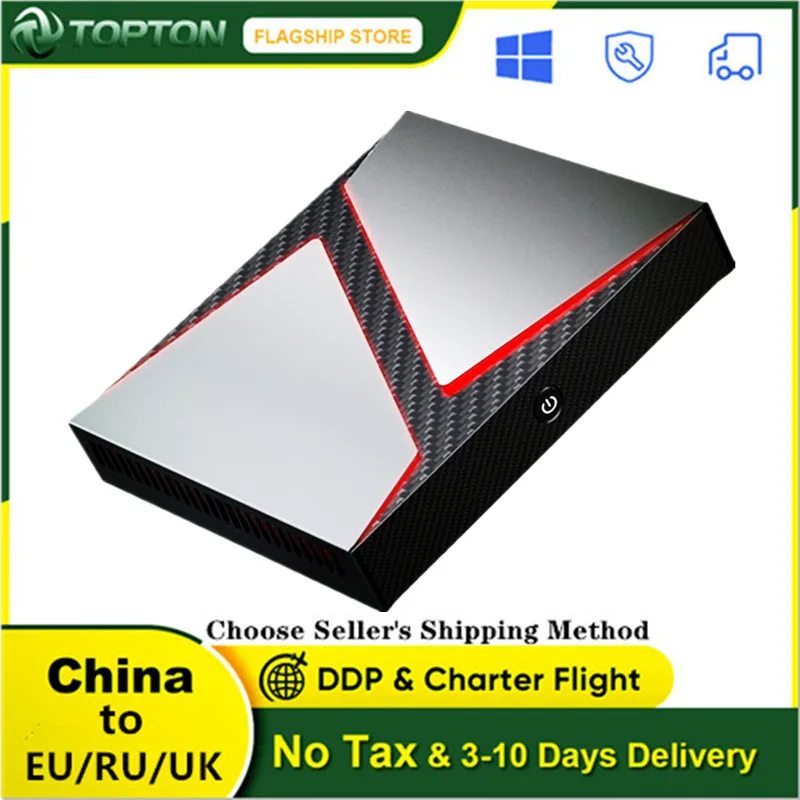 Игровой мини-ПК TOPTON Intel i9 9980HK 9880H i7 9750H i5 GTX 1650 2DDR4 NVMe SSD настольный компьютер Windows 11/10