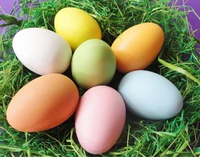 6cm plastic easter eggs decorated diy hand painted white egg model molded plastic childrens toys creative painting