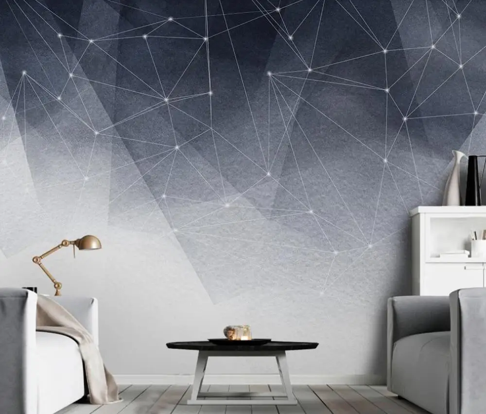 Индивидуальные обои/Современные минималистичные черно-белые абстрактные