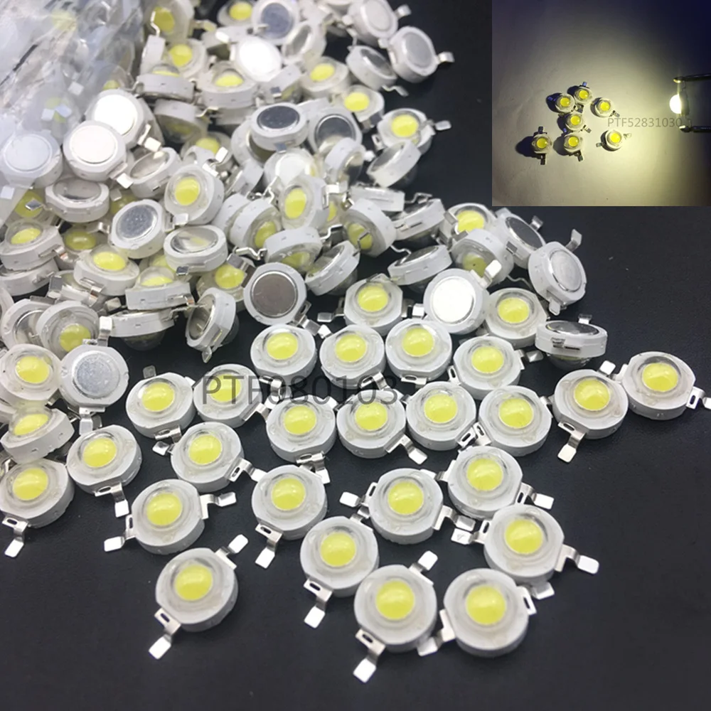 

20pcs LED 3 W Diode HIgh Power Beads 3Watt White Light Emitting Diode Brightness White Diodos LED Alta Luminosidad 3w Diodo DIY