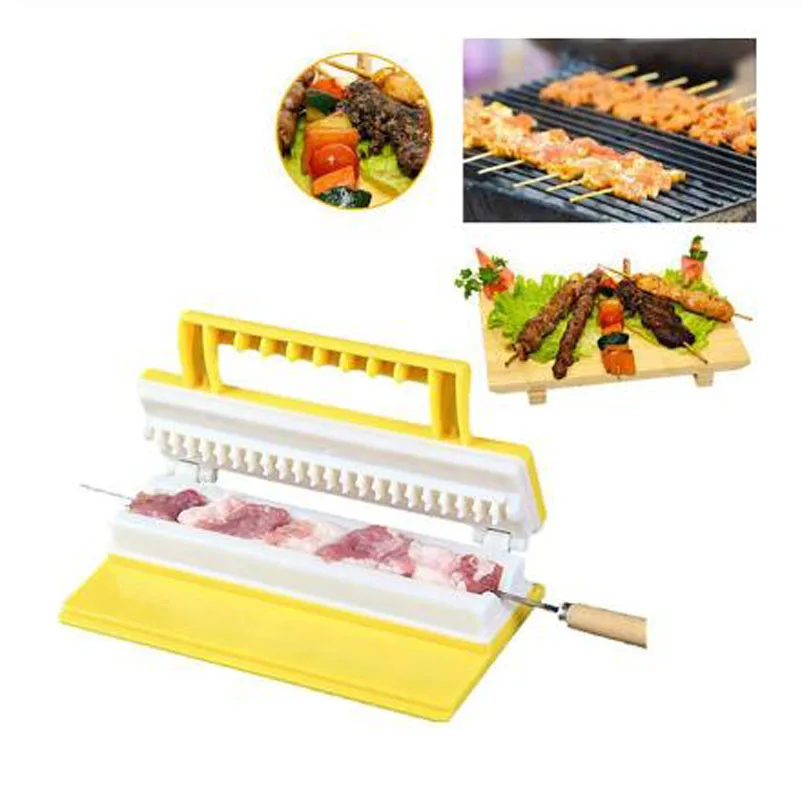Практичное многофункциональное Двухрядное устройство для барбекю мяса Шашлыка