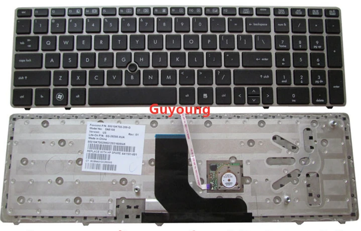 Английская клавиатура для ноутбука HP ProBook 6560b 6565b 6570b EliteBook 8560p 8570P 8560B США |