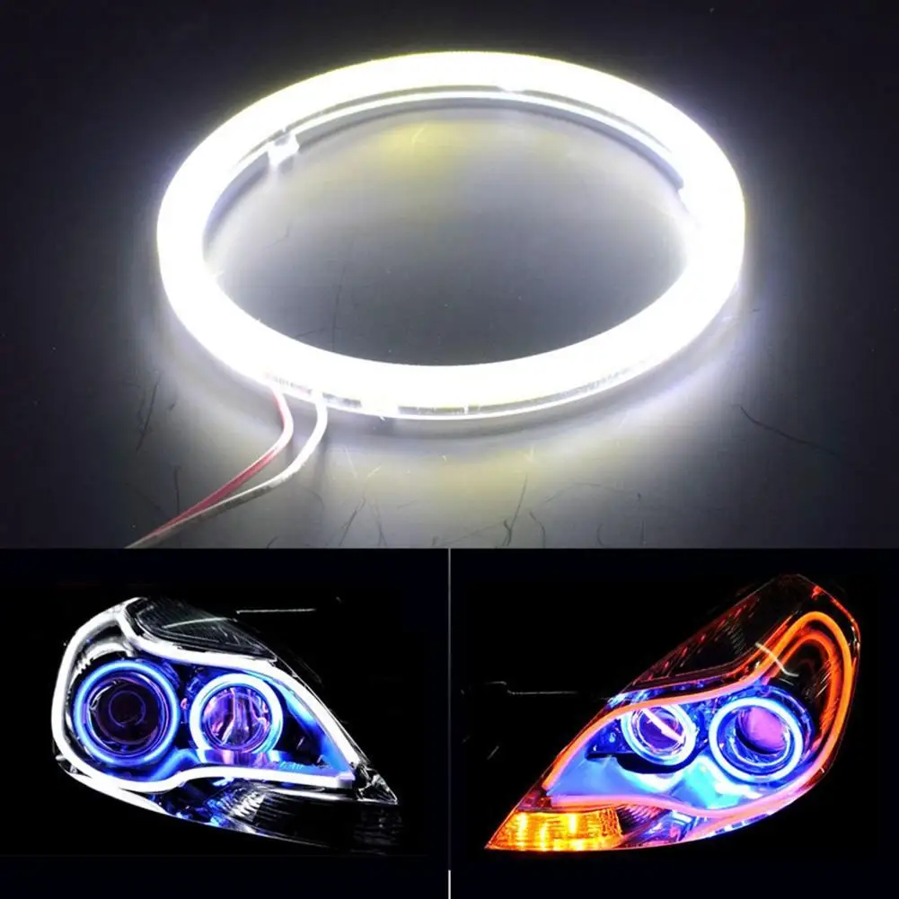 

2Pcs/Set 9-14V COB LED Angel Eyes Car Auto Vehicle Rings Head Light Bulb Lamp
