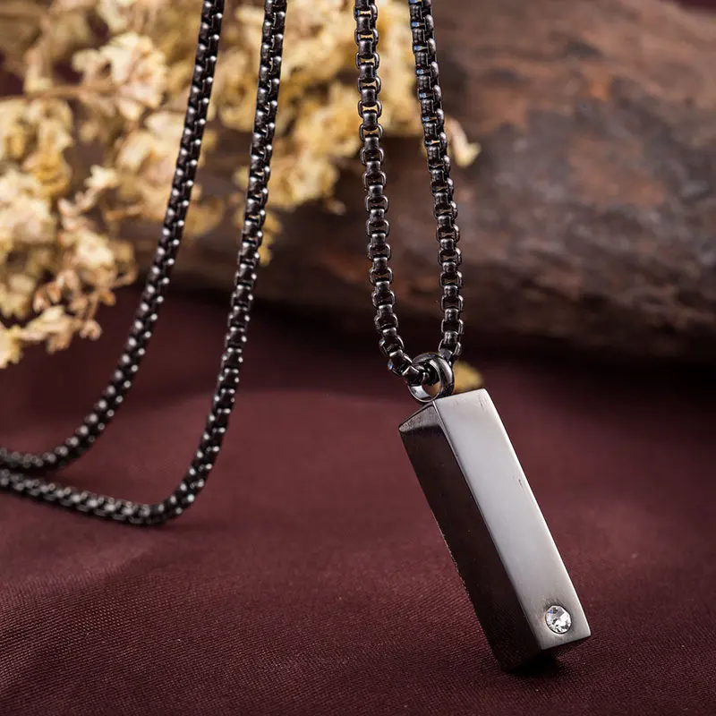 Ожерелье женское из нержавеющей стали с кулоном урна для праха кремации