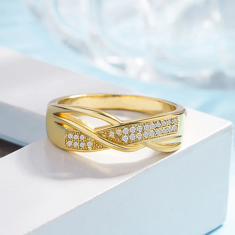Kemstone Creatived Engagemnet кольцо медь золото посеребренное кольцо для женщин ювелирные изделия подарок