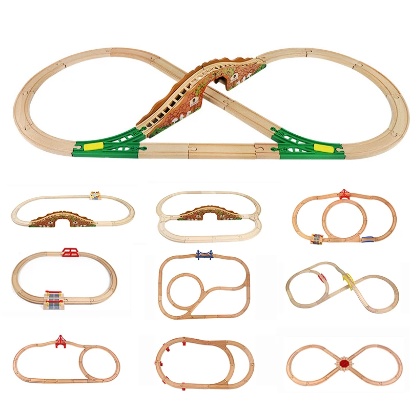 

Children's Toys Wooden Train Track Simple Set Compatible with Major Brand Track Blocks Puzzles Educational Toys For Children's