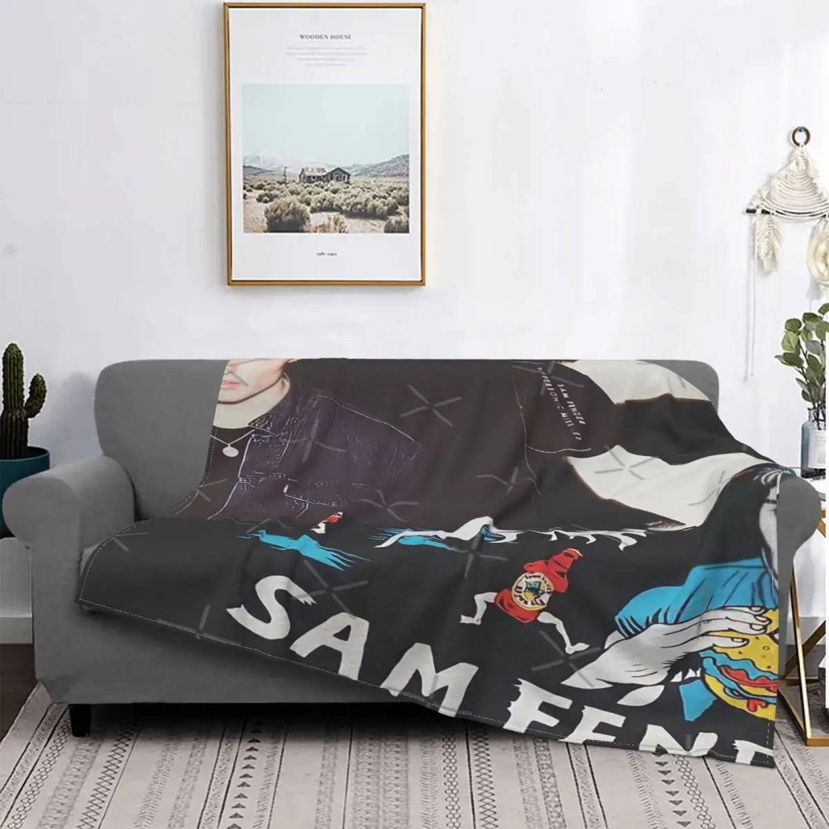 

Sam Fender-colcha a cuadros para cama, manta de playa, doble, de invierno, 1 unidad