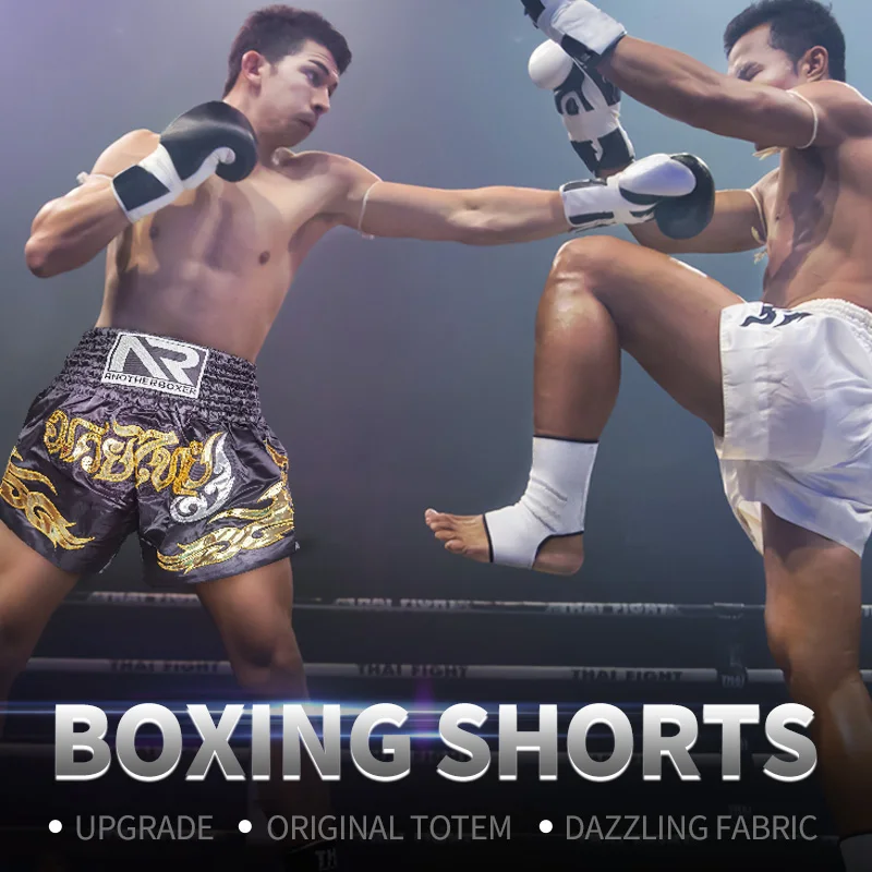 Мужские шорты для кикбоксинга MMA детские и боев Sanda Muay Thai спортивная одежда женщин
