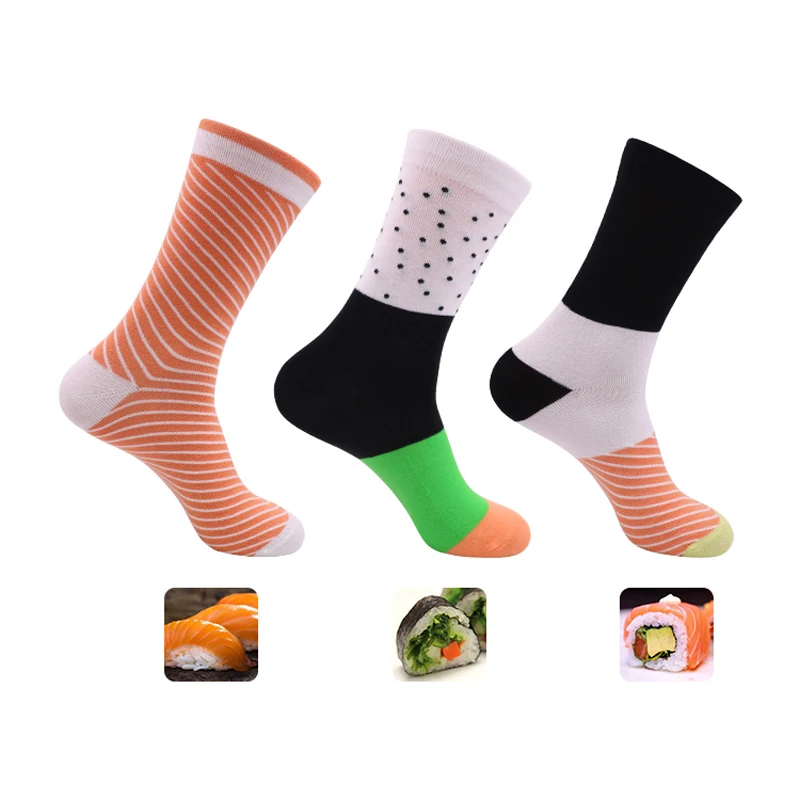 Women Pizza Socks Personalized Design Pizza Sushi Christmas Gift Box Socks Happy Sushi Sock Cotton Sokken Birthday Gift Cute